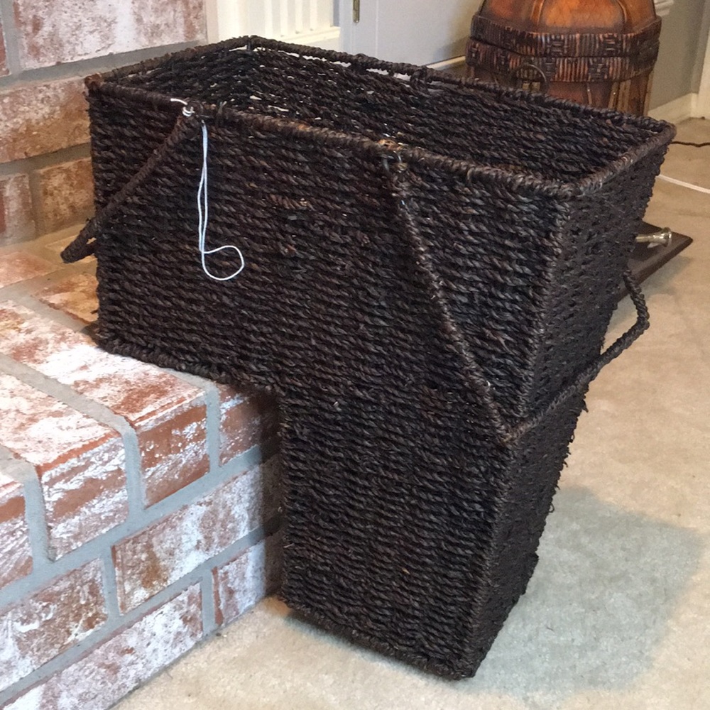 Staircase step basket dark color